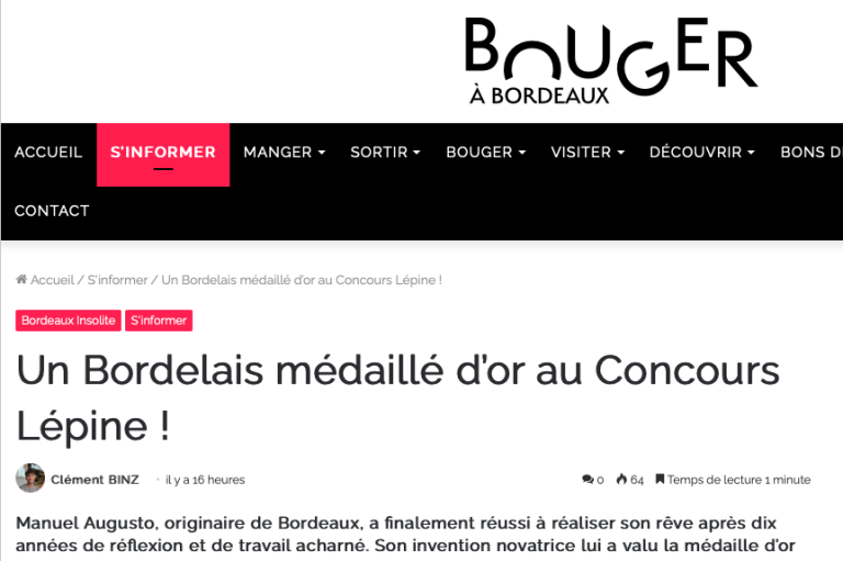 BeeZen Revue de Presse Article Bouger à Bordeaux