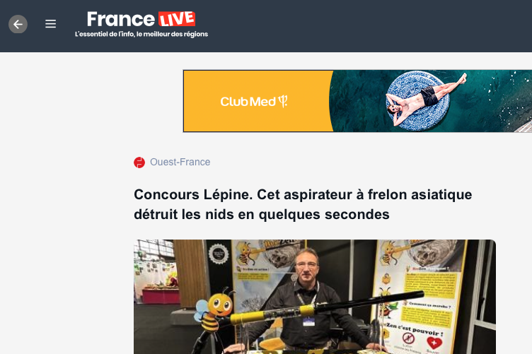 BeeZen Revue de Presse Article France Live