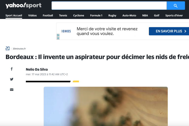 BeeZen Revue de Presse Article Yahoo Sports / 20 Minutes
